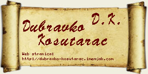 Dubravko Košutarac vizit kartica